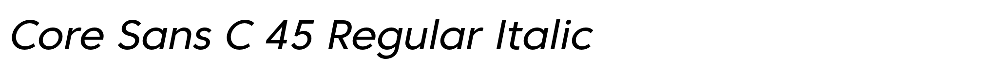 Core Sans C 45 Regular Italic image